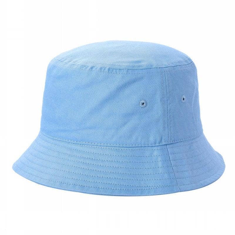 Light blue bucket hat on a white background